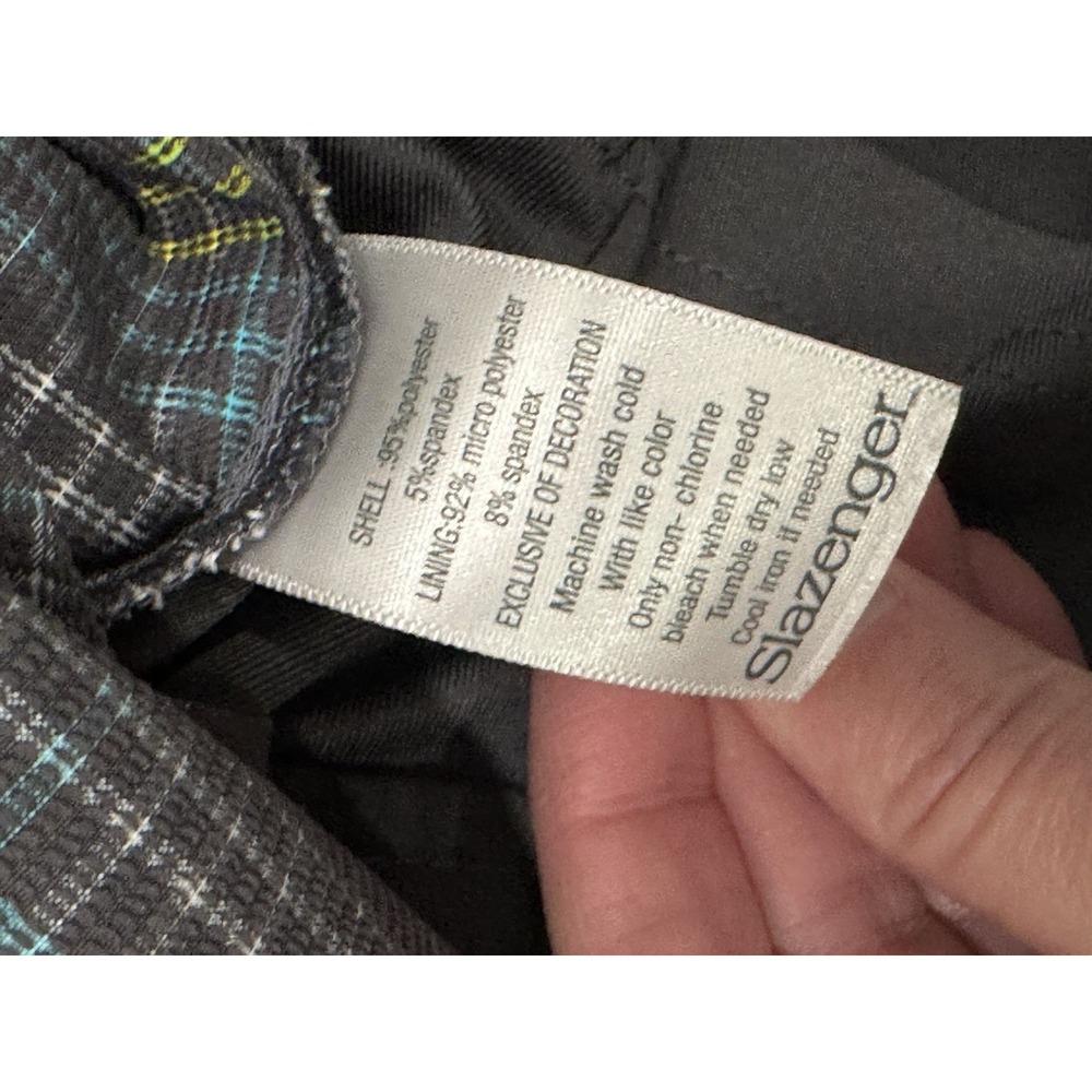 Slazenger Women's Golf Pickleball Skort Size 2 Plaid Yellow Blue Gray - Picture 6 of 8